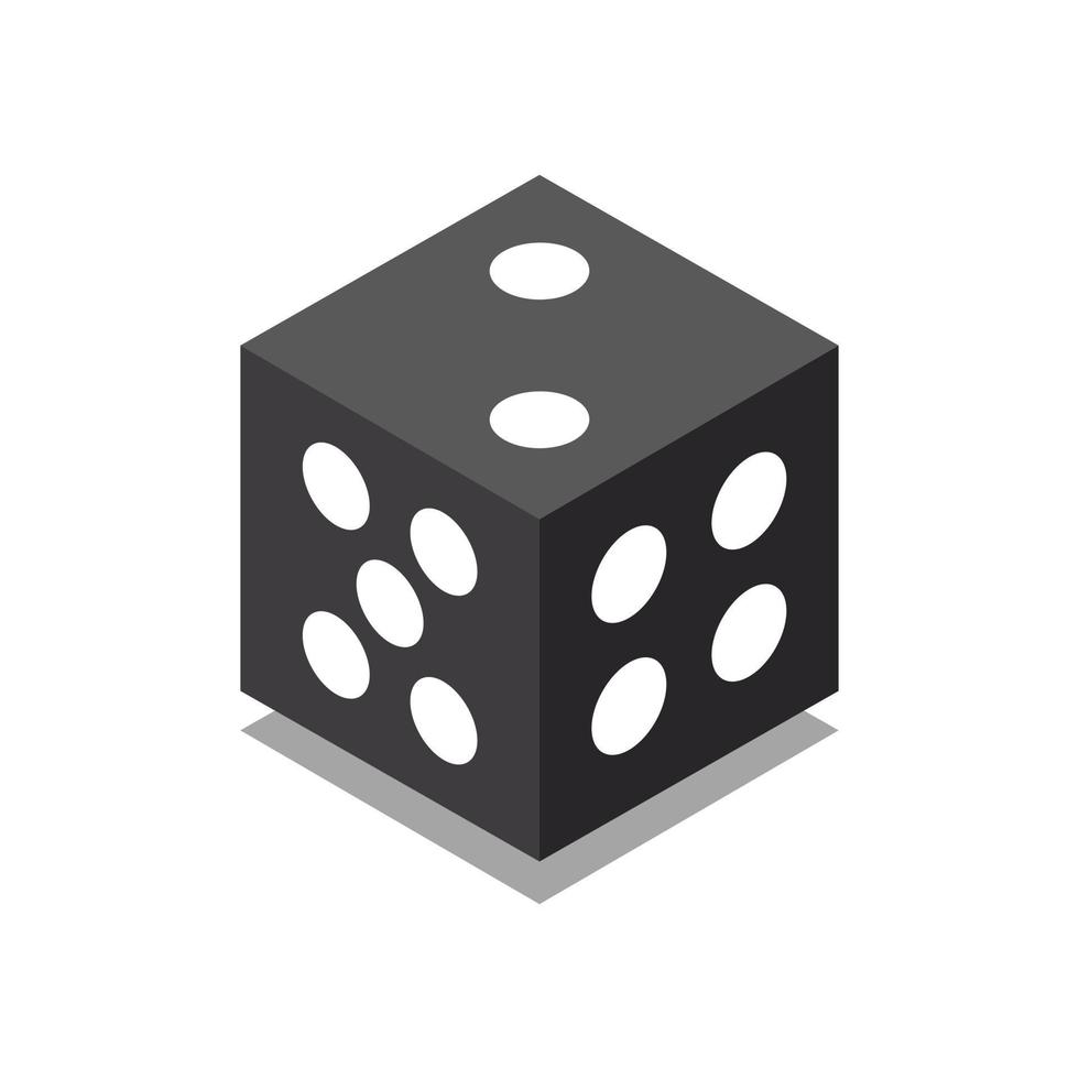 Isometric dice on a white background vector