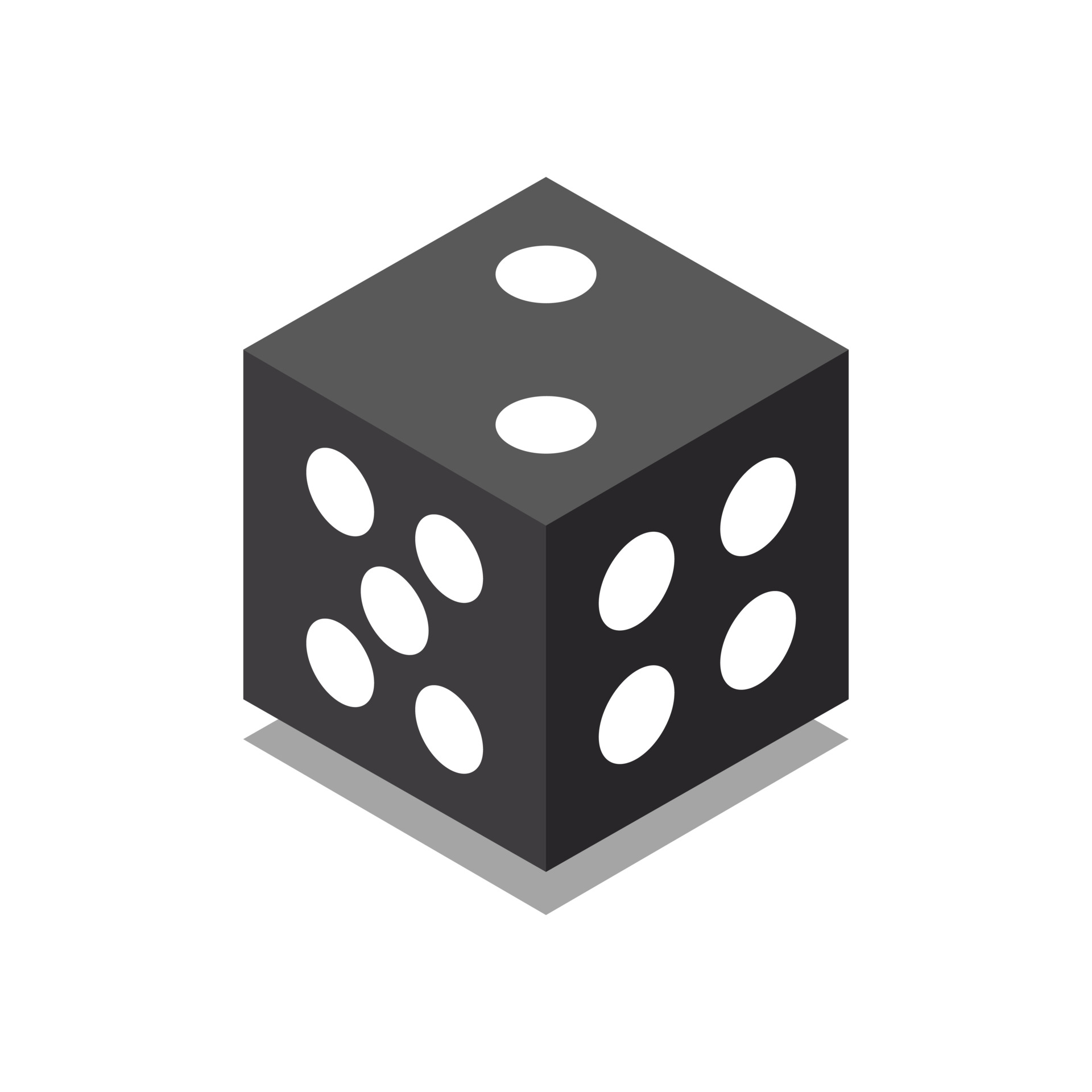 Isometric dice on a white background 3710631 Vector Art at Vecteezy