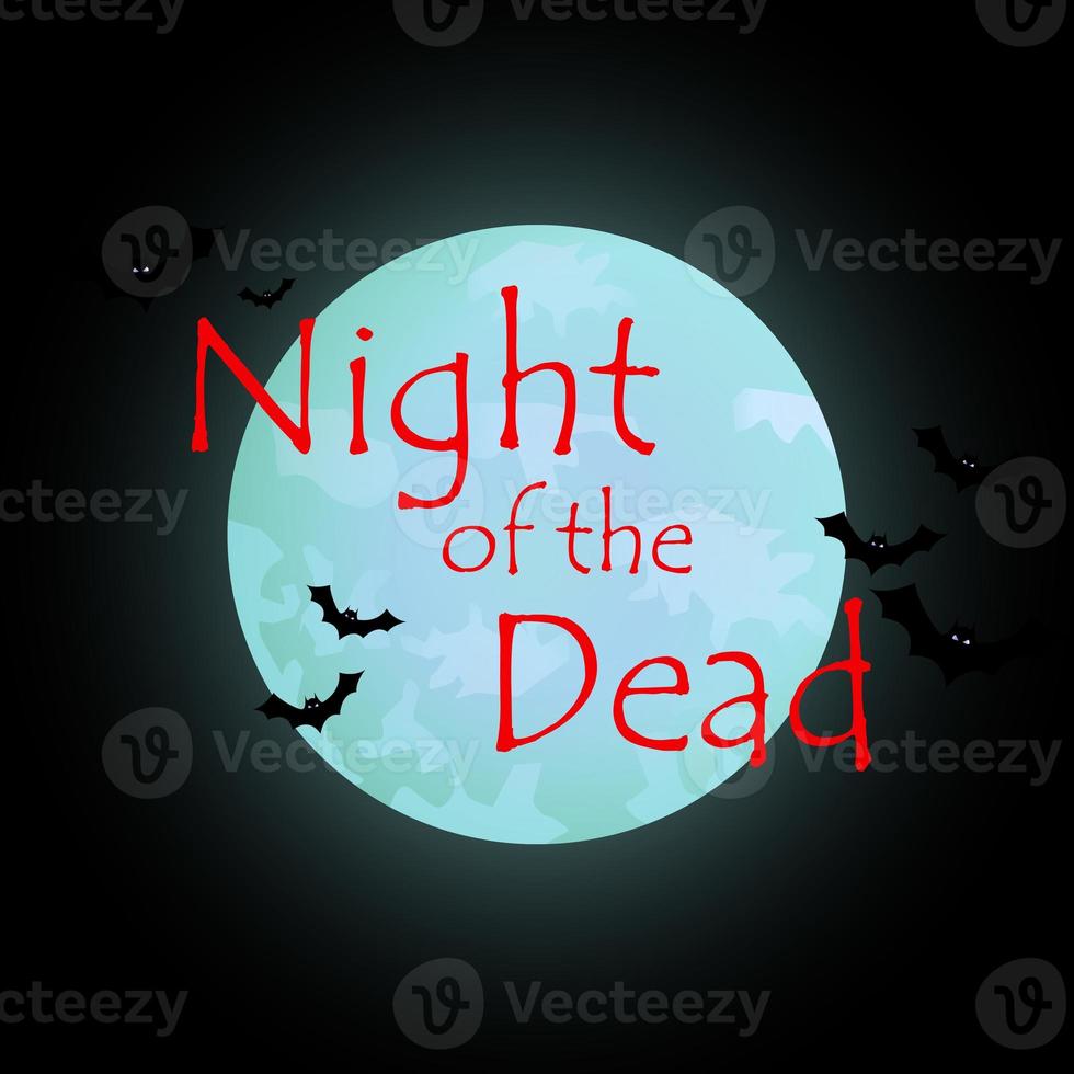 Colorful bright web banner congratulations on the holiday Halloween, night of the monsters photo