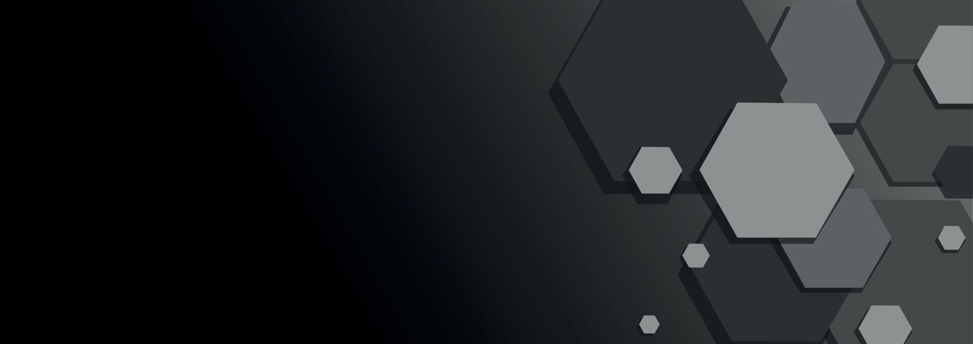 Abstract web background, many hexagons on a dark gray background