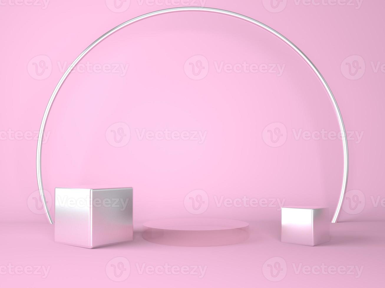 Product podium on pastel background 3d. Abstract minimal geometry concept. Studio stand platform theme. Exhibition and business marketing presentation stage. photo