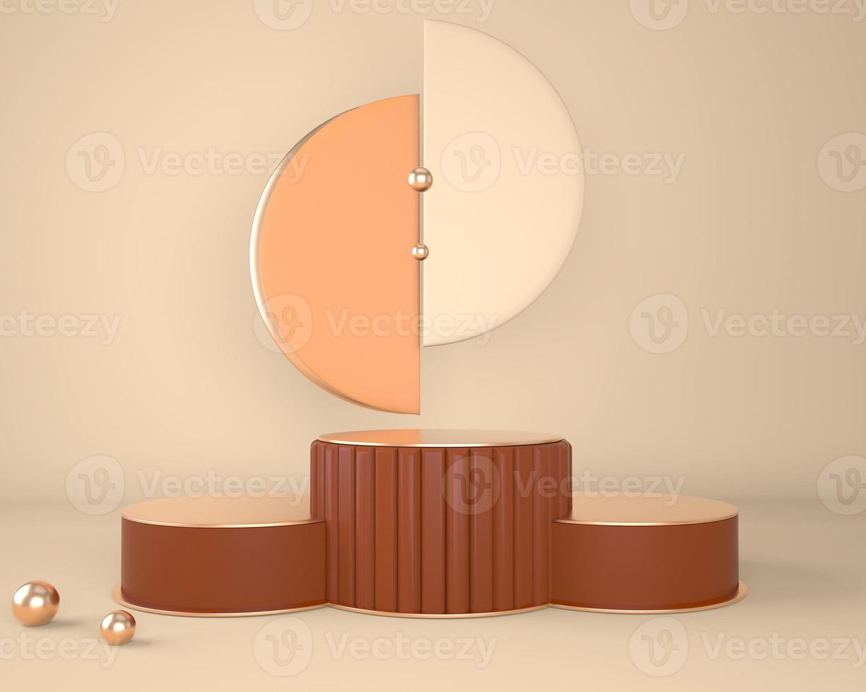 Abstract geometric shapes of product display with minimal and modern concepts, pedestal, podium, stand, 3D rendering. photo