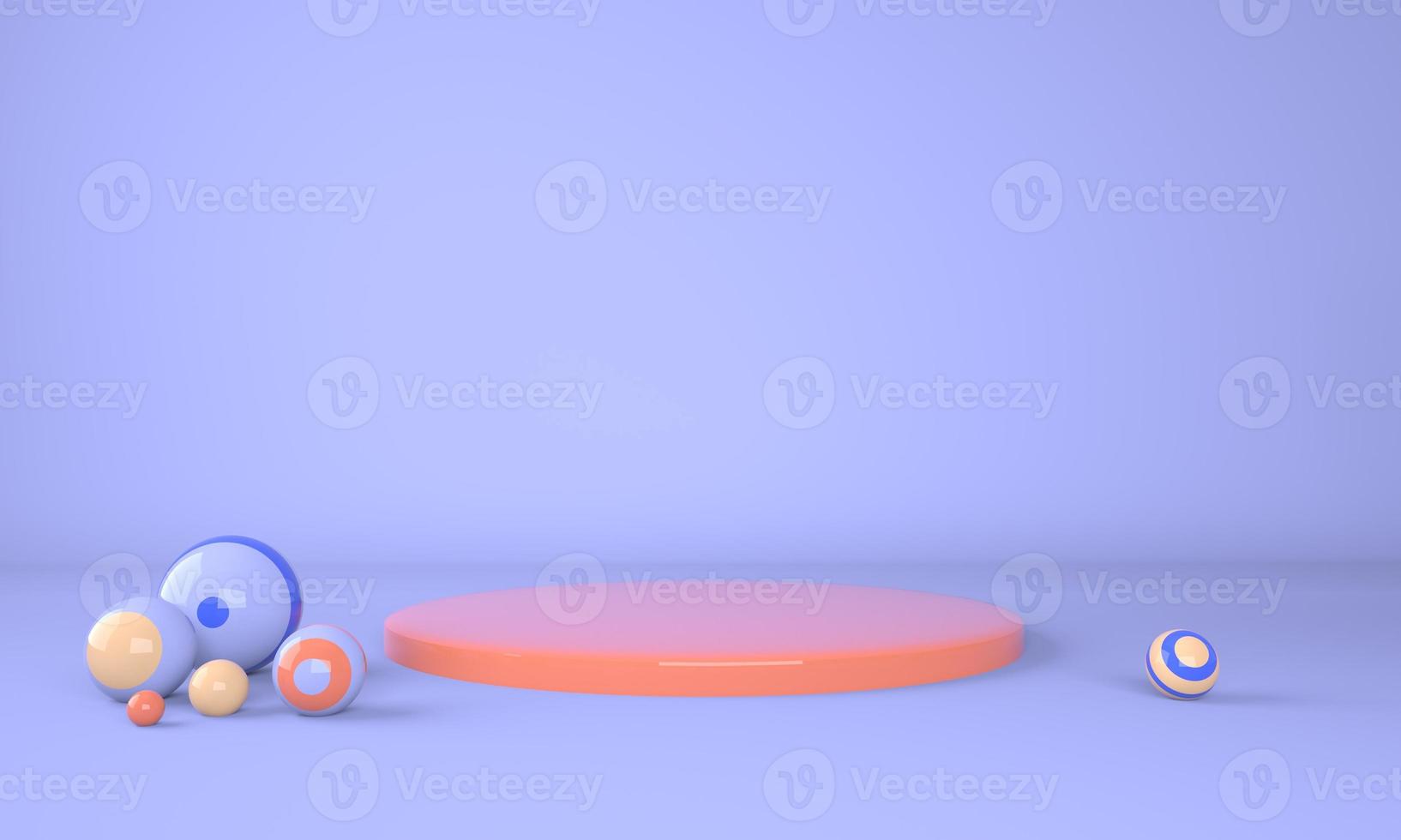 Pedestal for display, platform for design, blank product. 3D rendering. photo