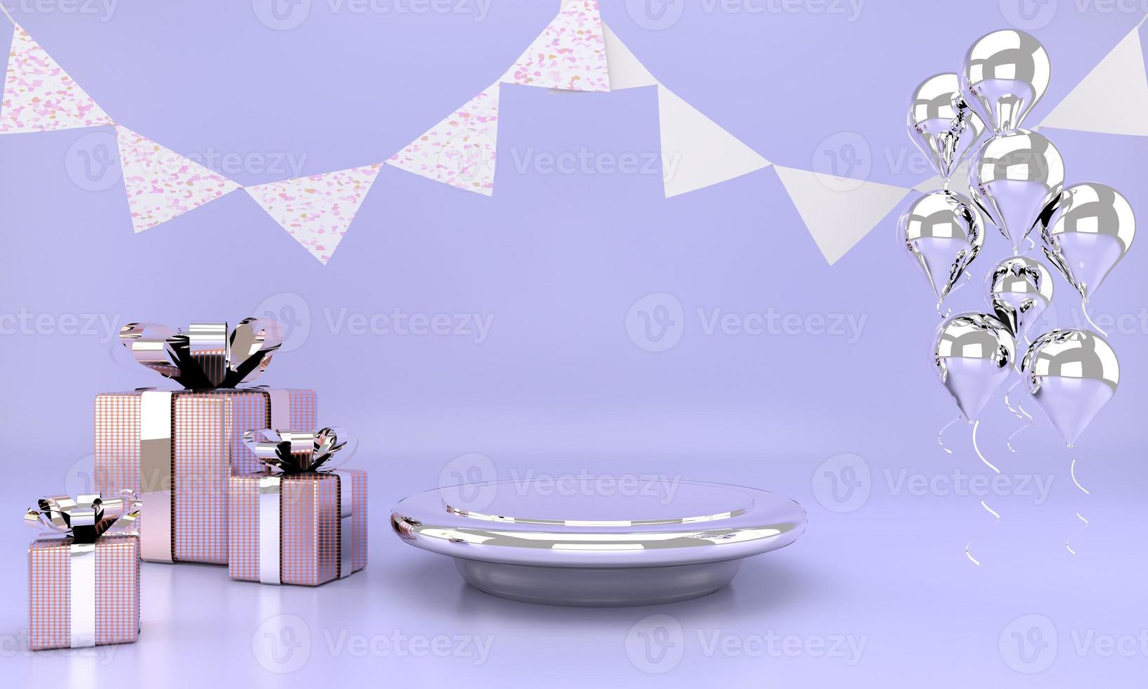 Abstract mock up scene pastel color. geometry shape podium background for celebrate. 3d rendering photo