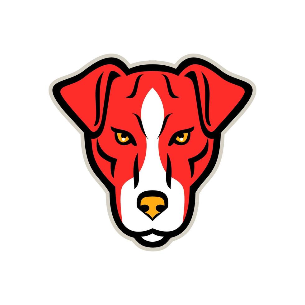 Plummer Terrier mascot retro vector