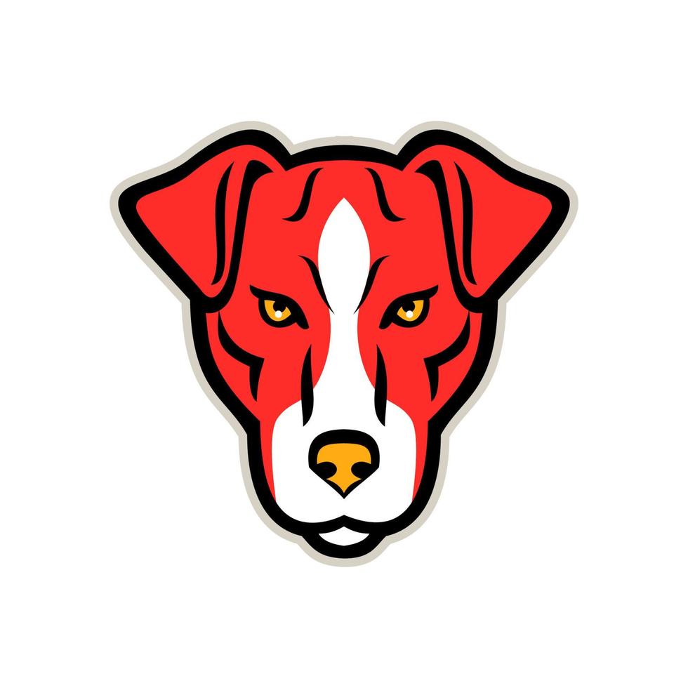 Plummer Terrier mascot retro vector