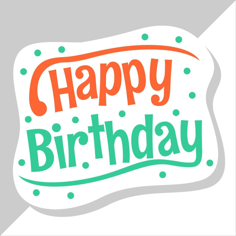 Happy Birthday Vector Typography.