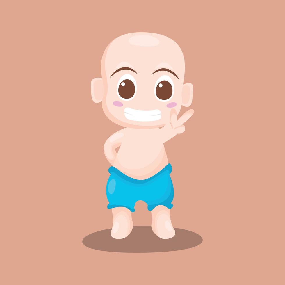 Ilustración de vector de personaje de bebé lindo