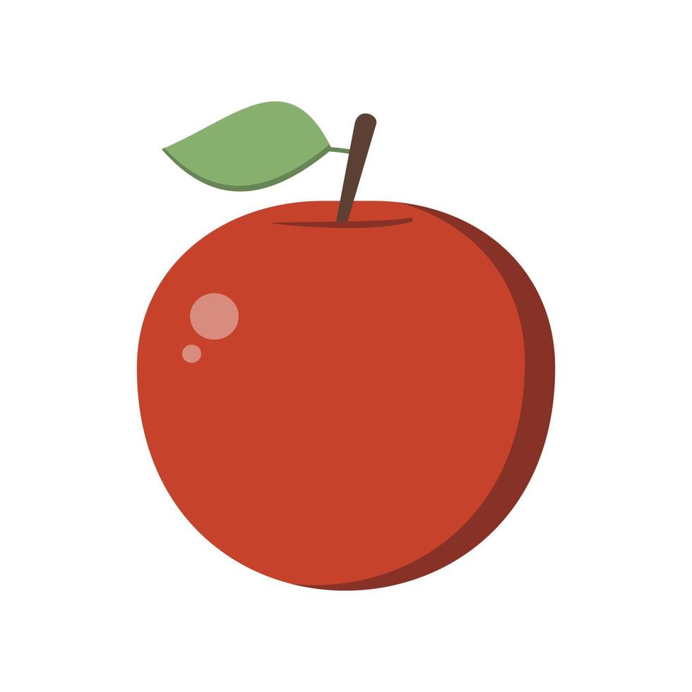 vector de manzana sobre fondo blanco