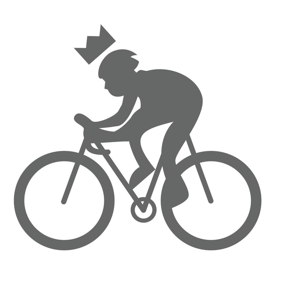 logotipo de bicicleta con corona vector