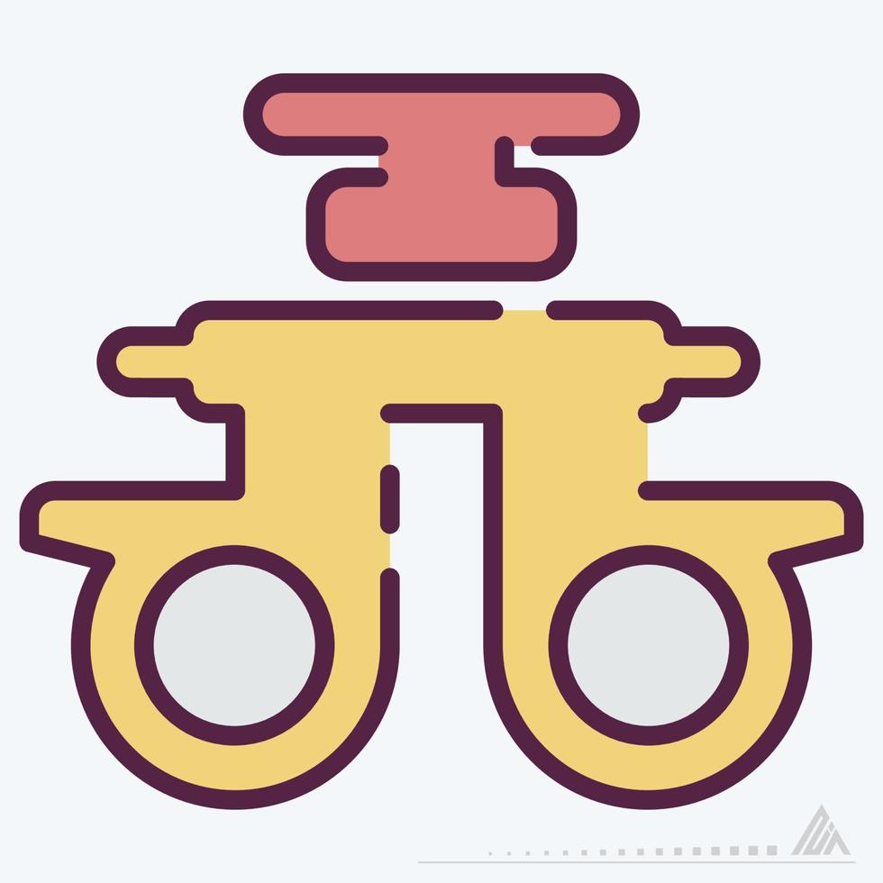 Icon Vector of Eye Exam 6 - Line Cut Style