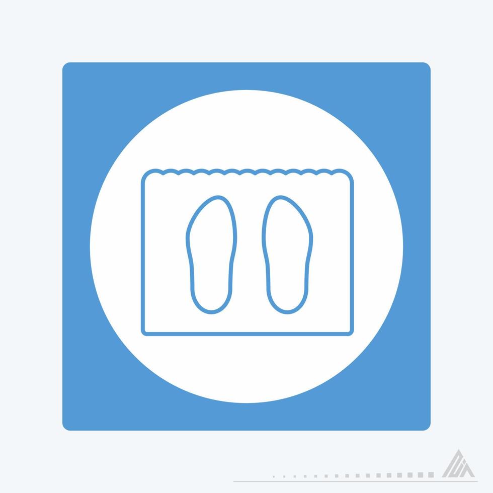 Vector Graphic of Shoe Mat - White Moon Style