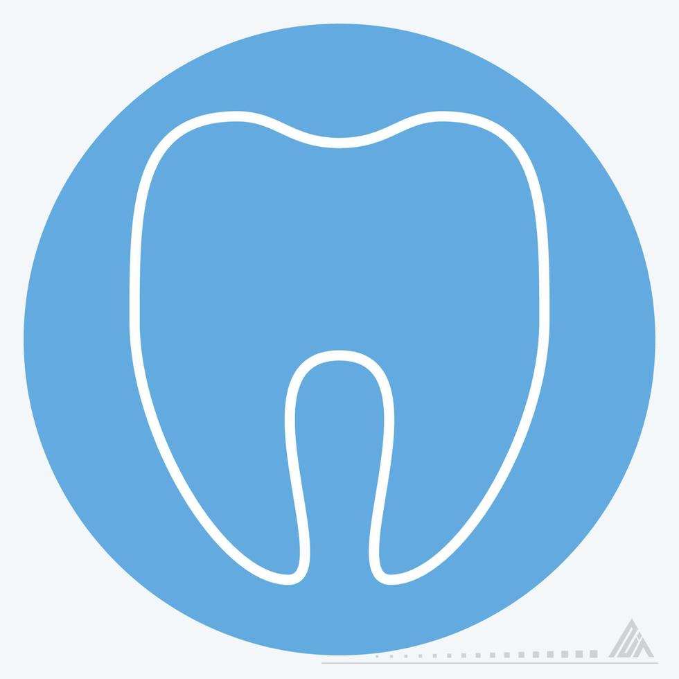 Icon Vector of Tooth - Blue Eyes Style
