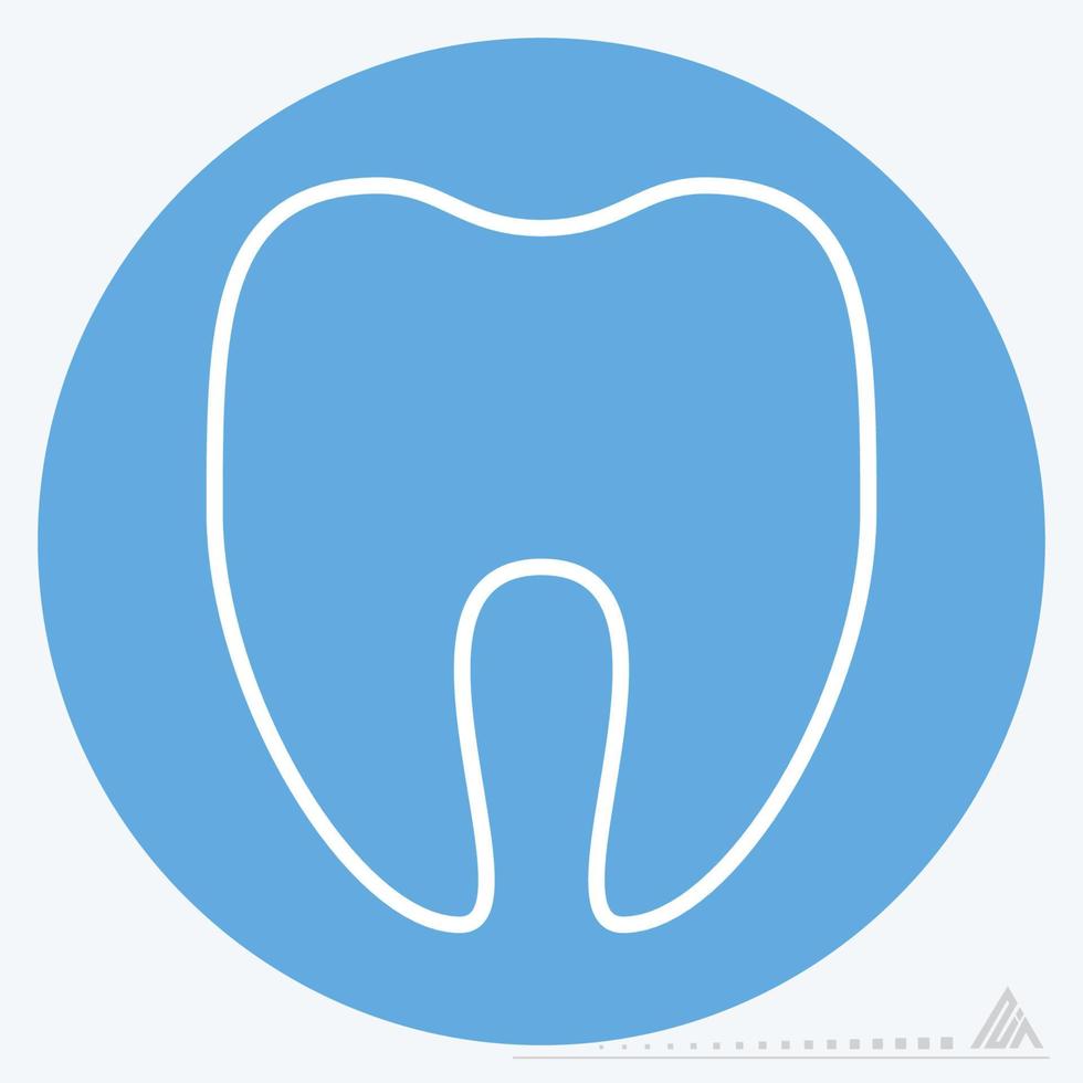 Icon Vector of Tooth - Blue Eyes Style