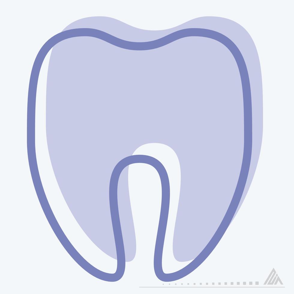 Icon Vector of Tooth - Two Tone Style