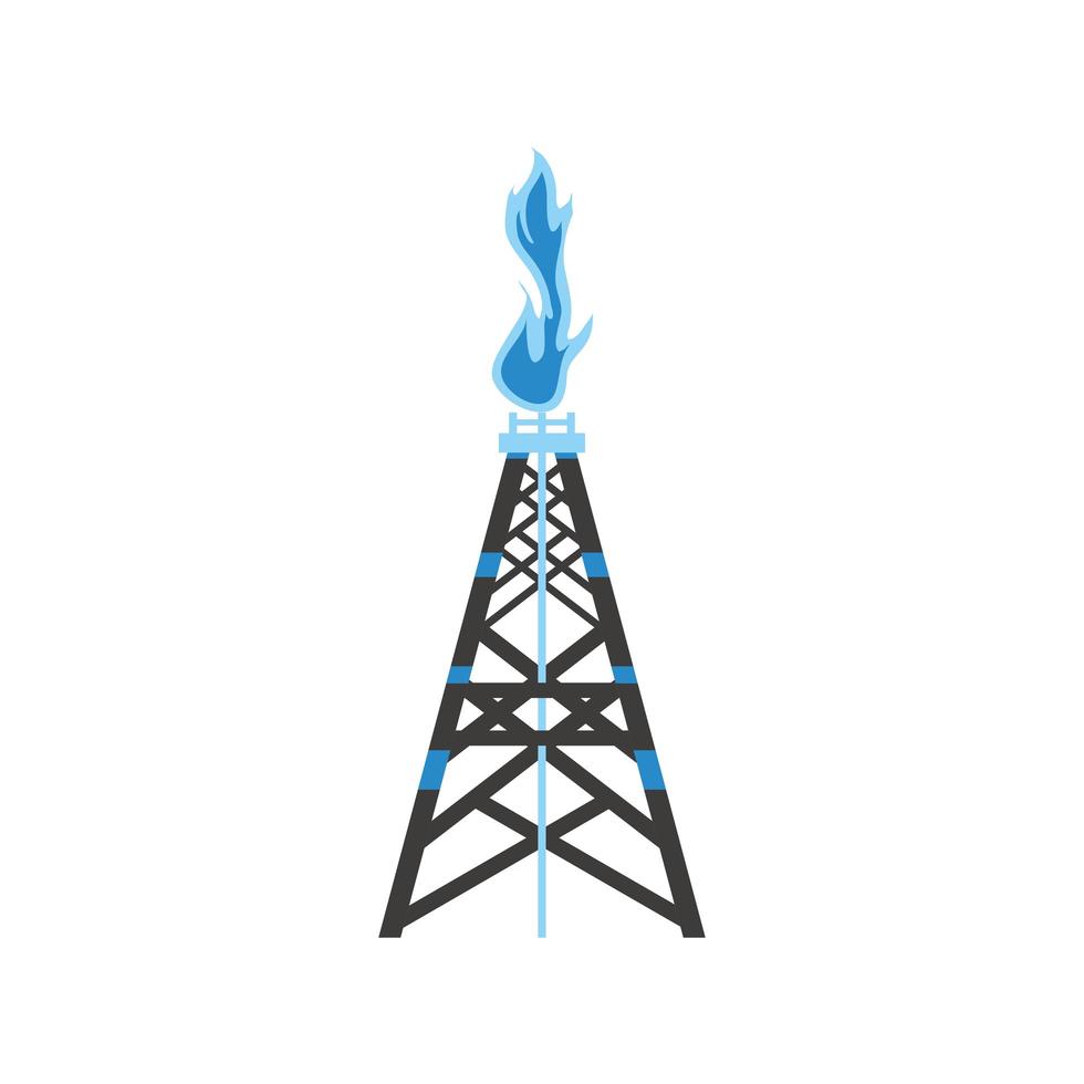 industria de plataformas petrolíferas y de gas de torres de fracturación hidráulica vector