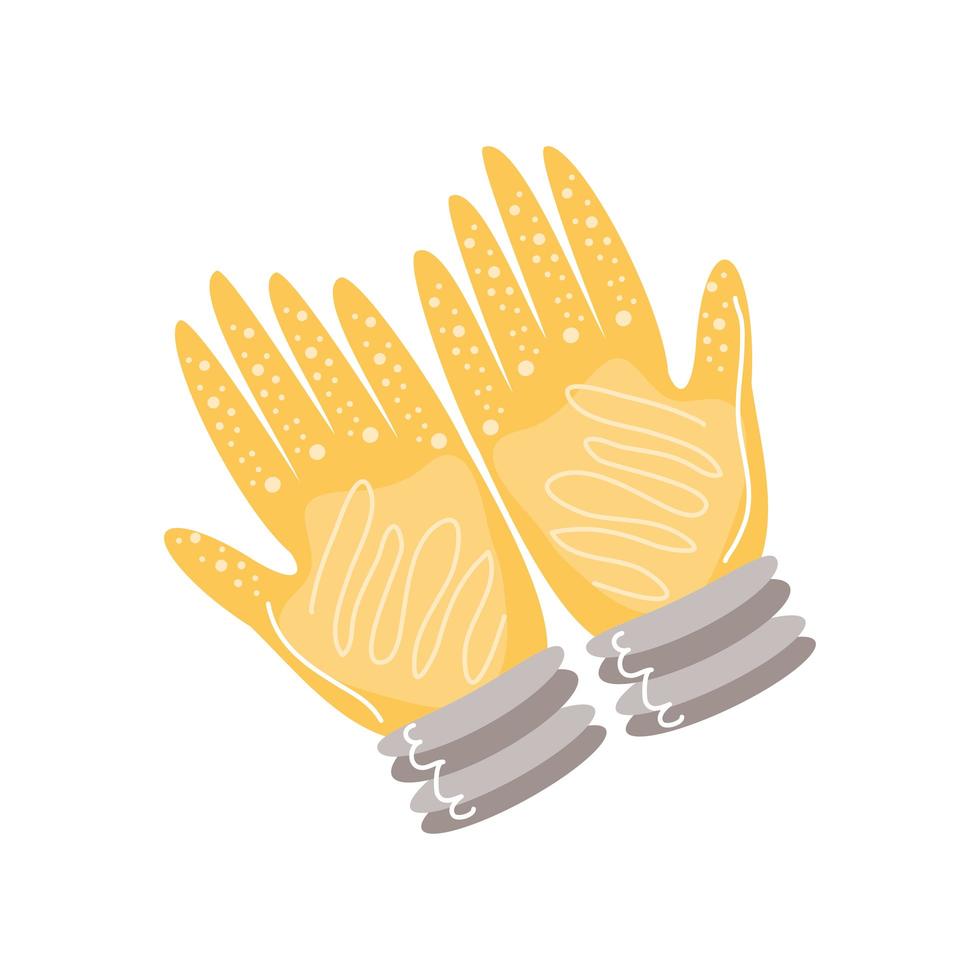 garden gloves tool and equipment vector