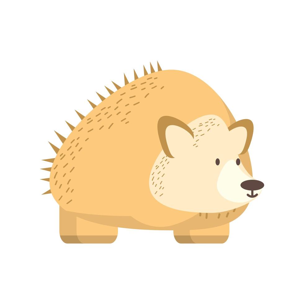 hedgehog jungle animal in cartoon abstract design vector