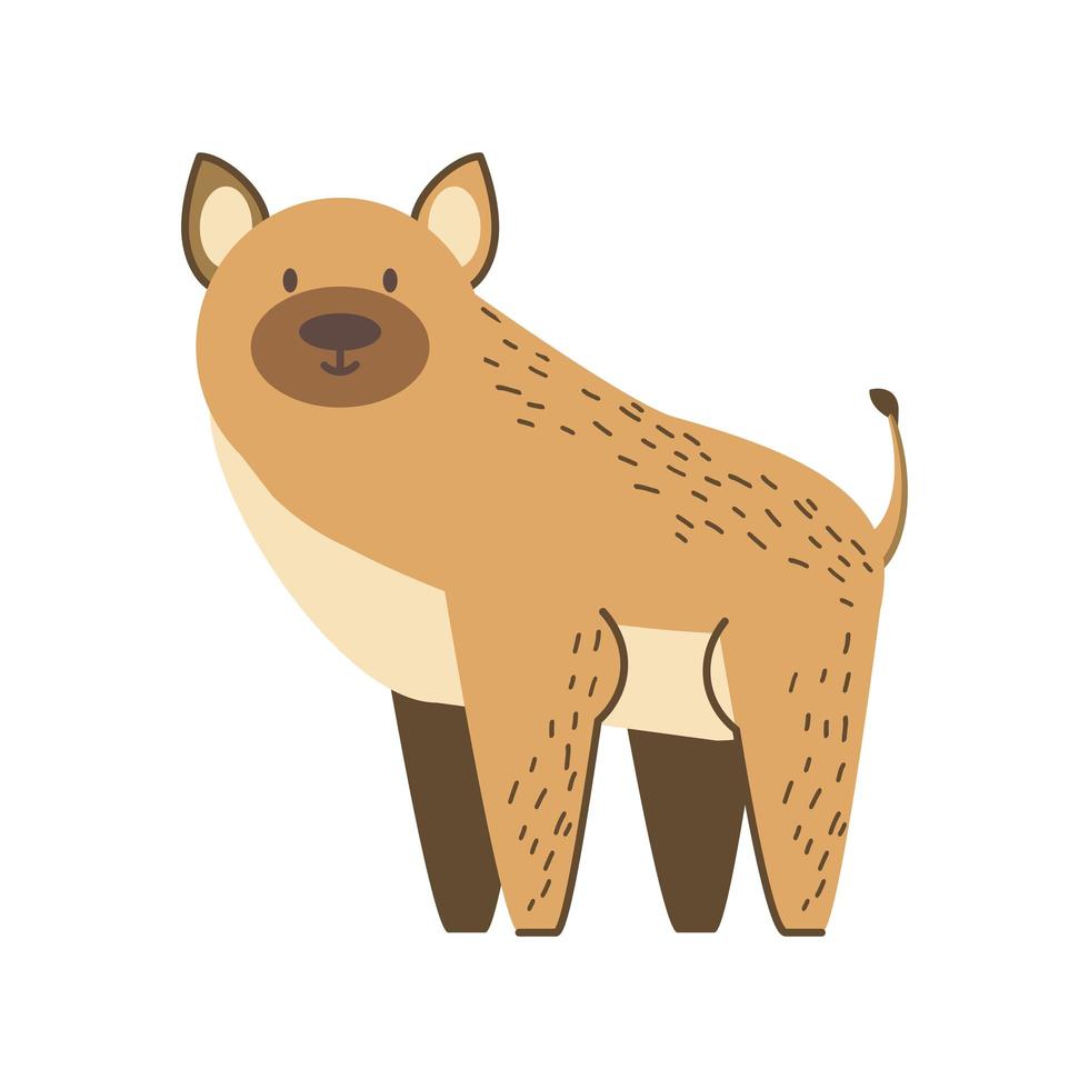 hyena jungle animal in cartoon abstract design vector