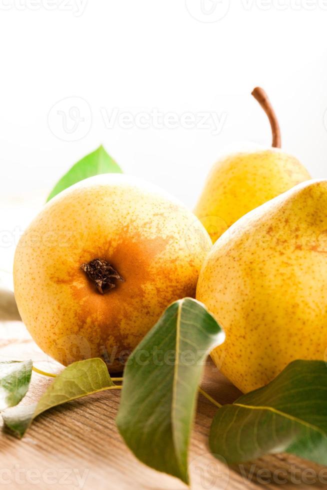 Pears with leaves photo