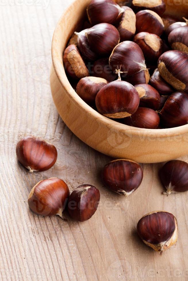 Chestnuts at bowl photo