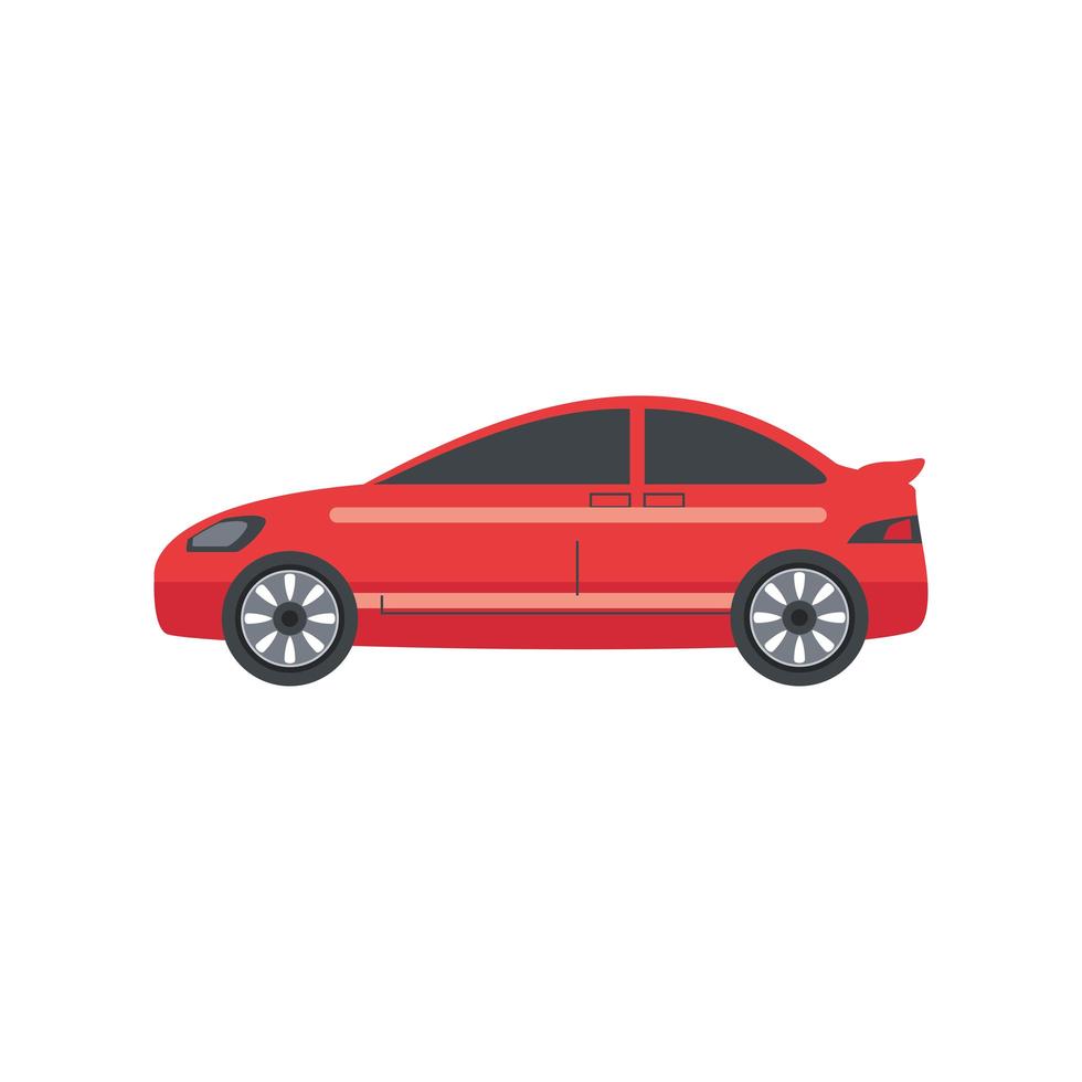 red electric car modern automobile vector