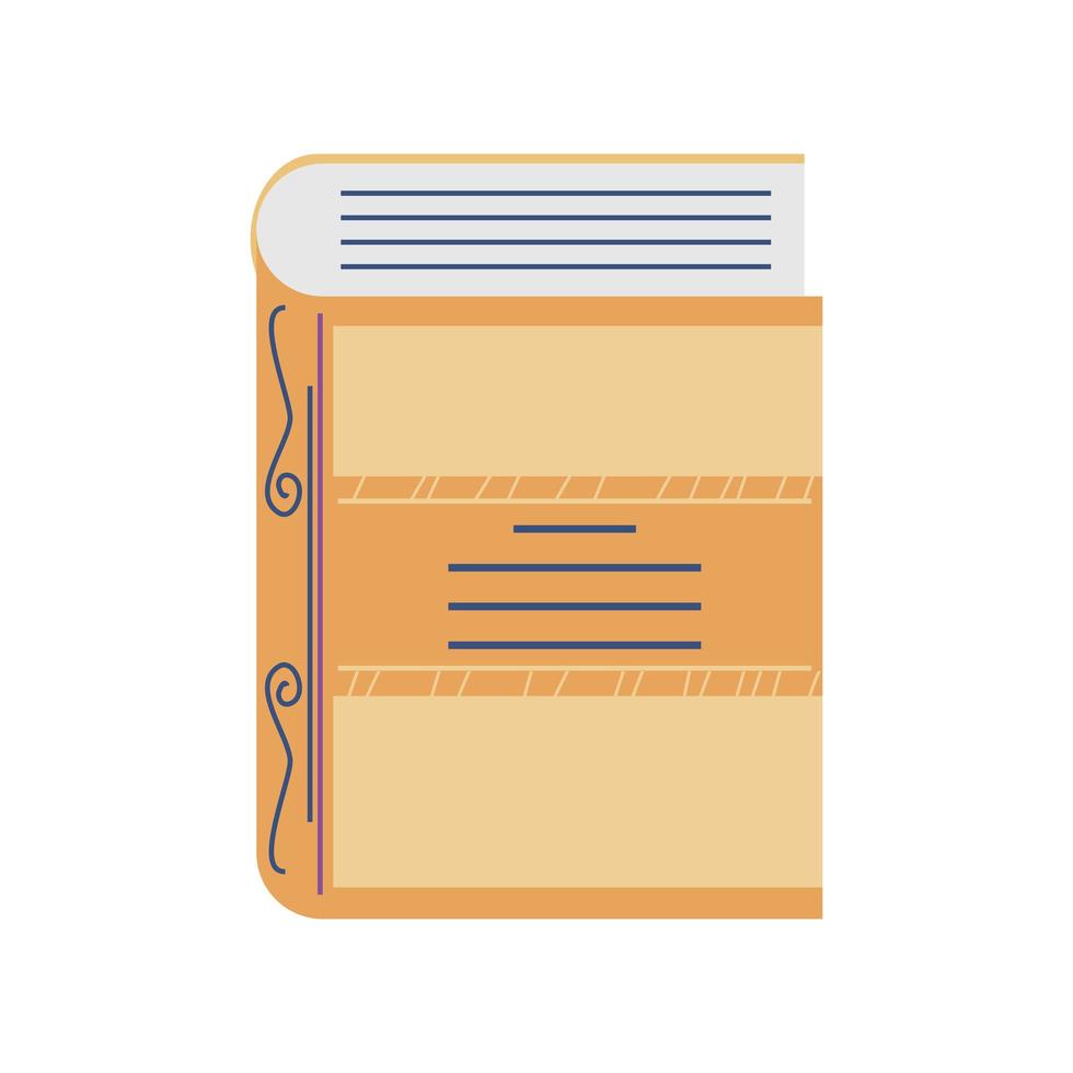 book hardcover cartoon icon isolated style vector