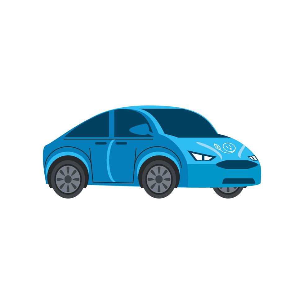 blue electric car vehicle efficient industry vector