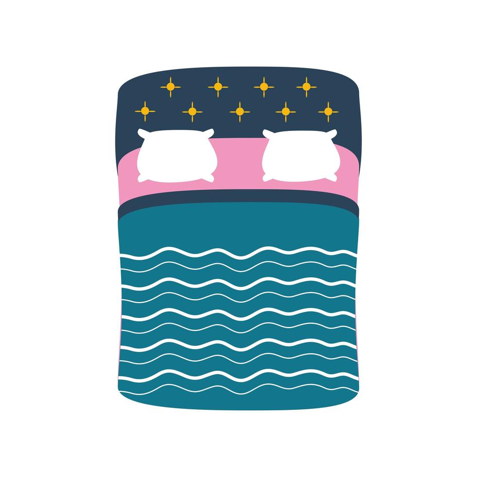 top view bed vector