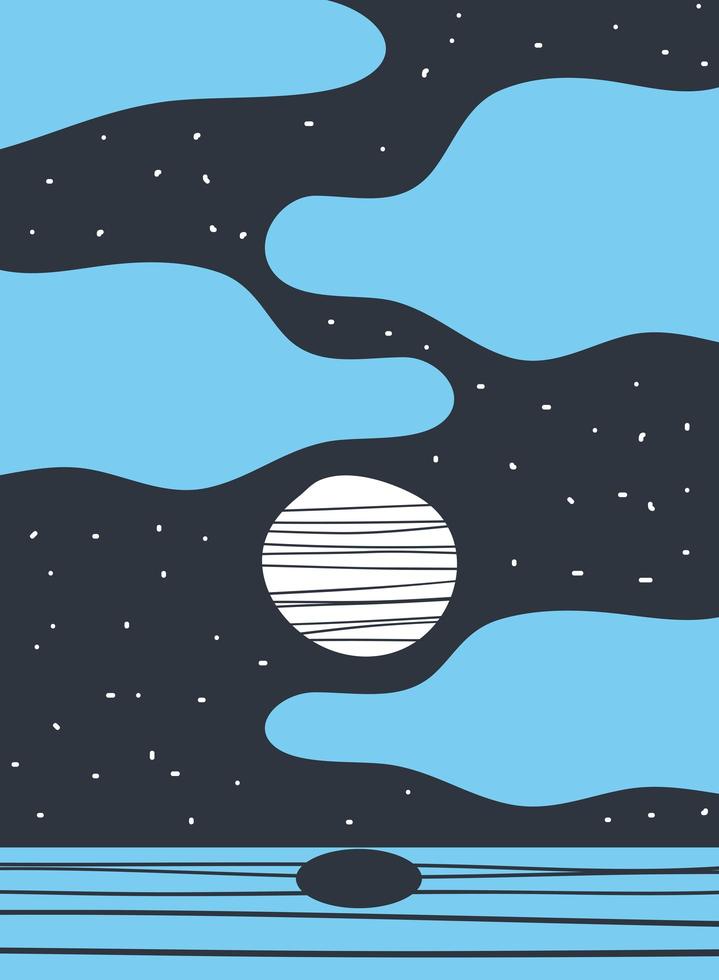 abstract cover moon vector