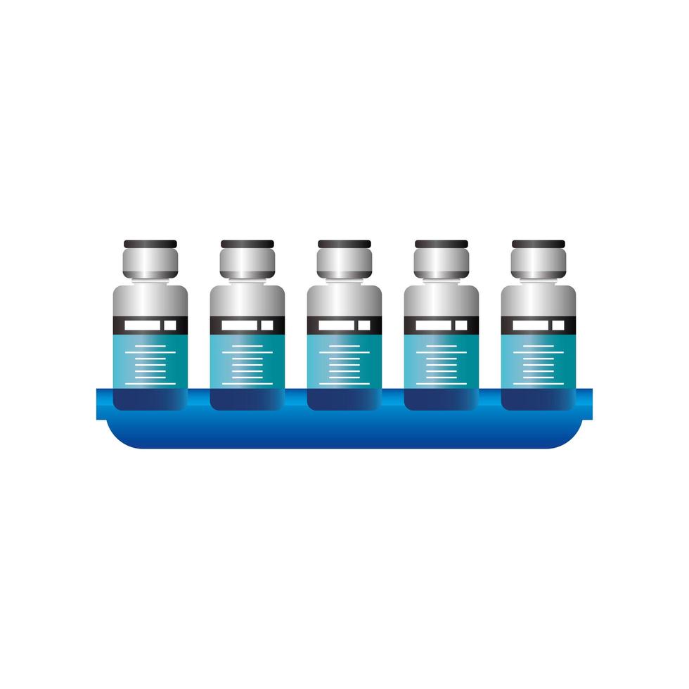 vials or bottles vaccination medical immunization vector