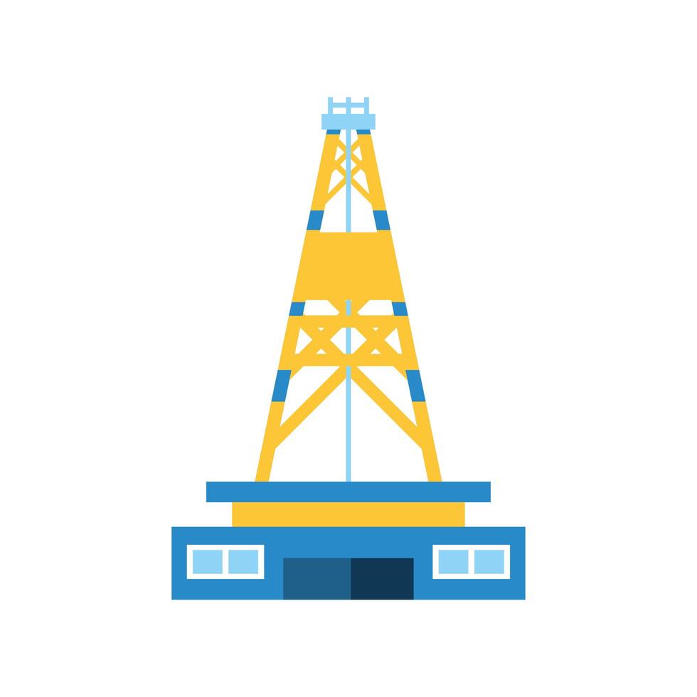 extracción de la industria petrolera de perforación del fracking vector