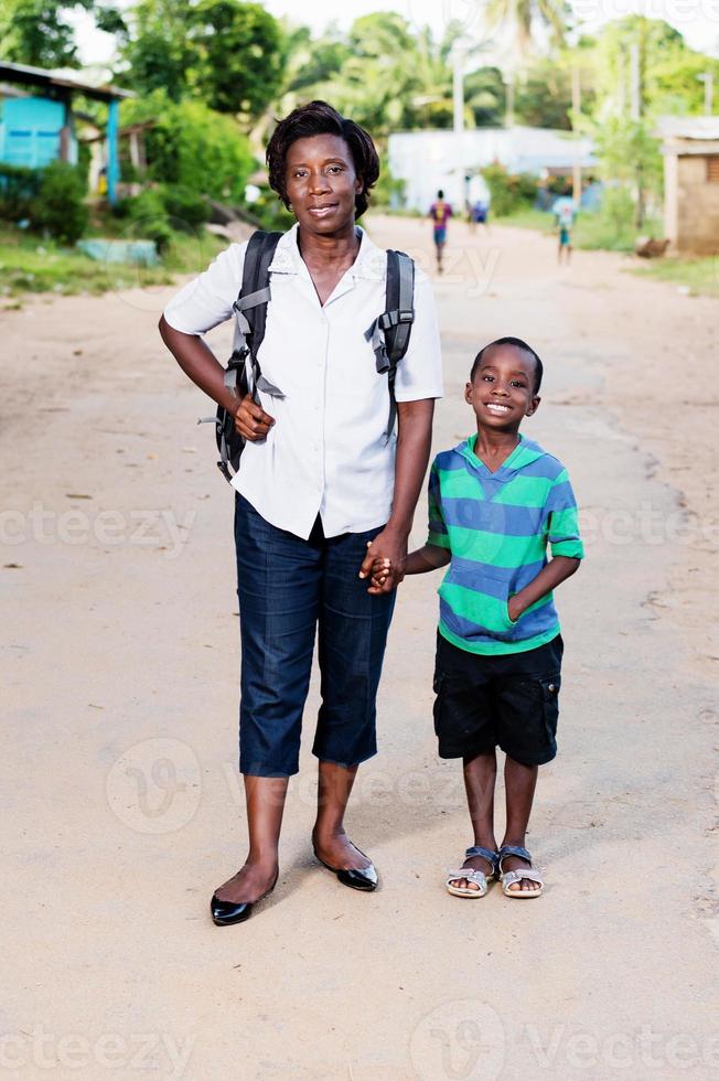 young woman and her child. photo