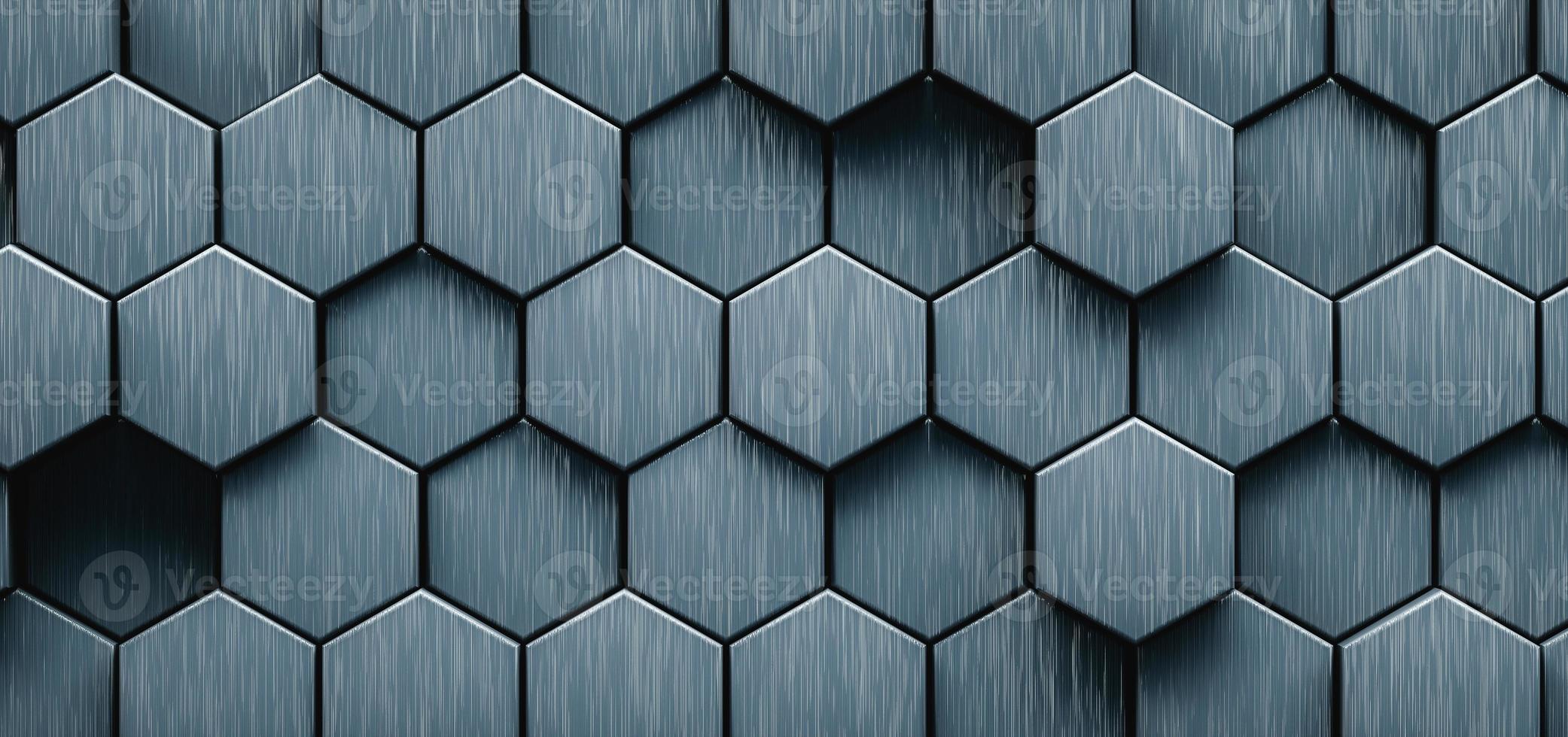 3D Illustration. Hexagonal abstract background. Futuristic and technology concept. photo