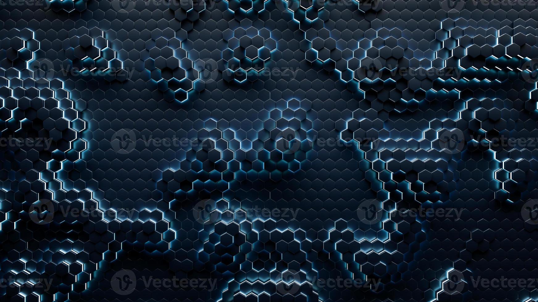 Abstract technological hexagonal background. 3d rendering photo