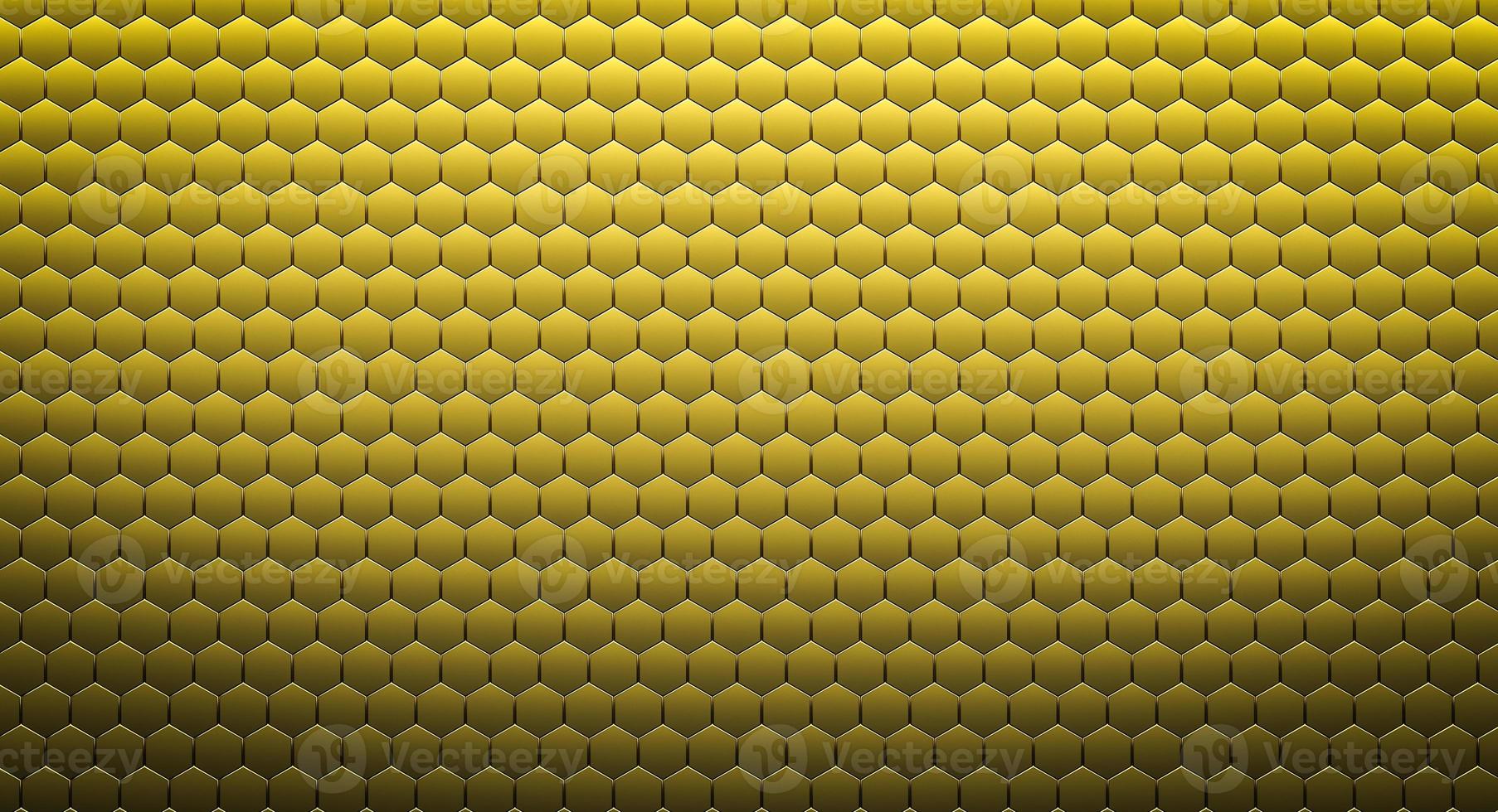 Abstract golden hexagonal background or texture. 3d rendering photo