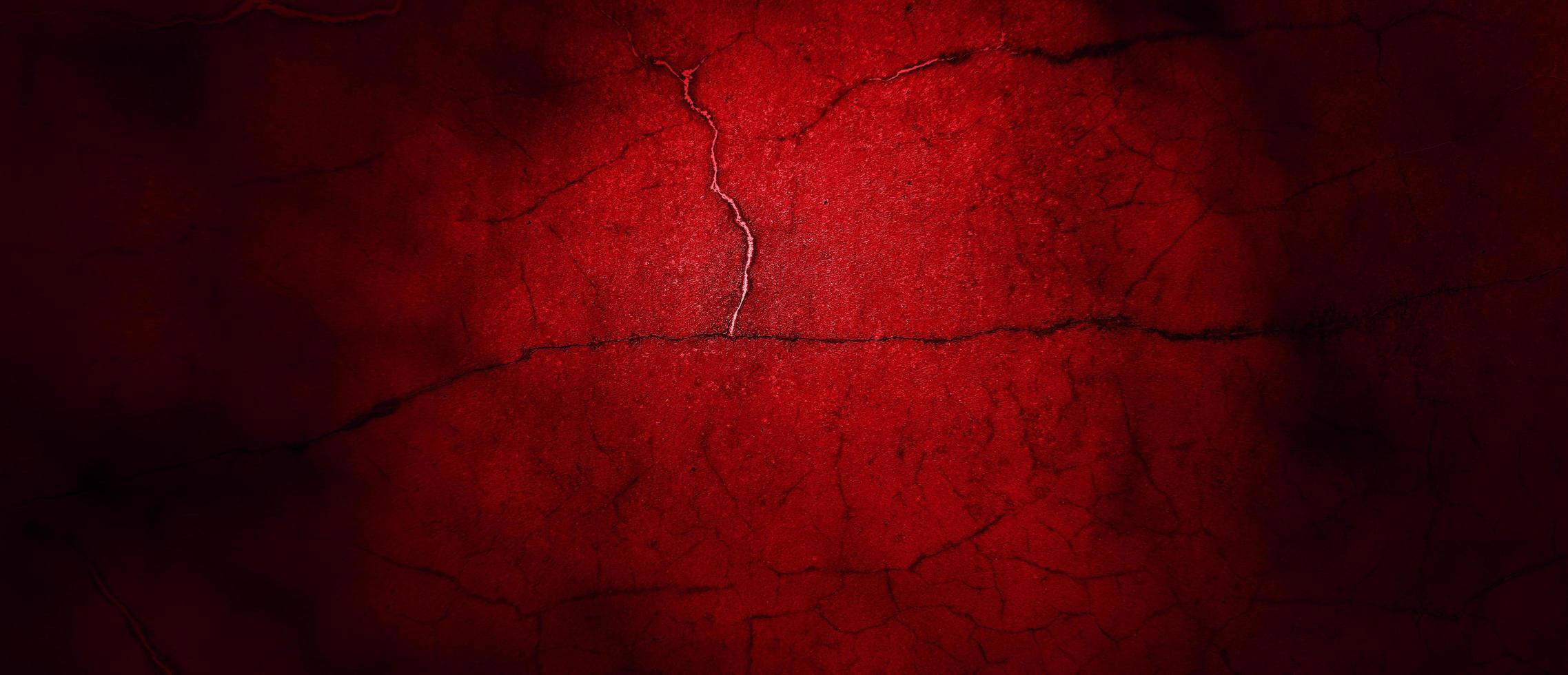 Scary Red and black horror background. Dark grunge red concrete photo