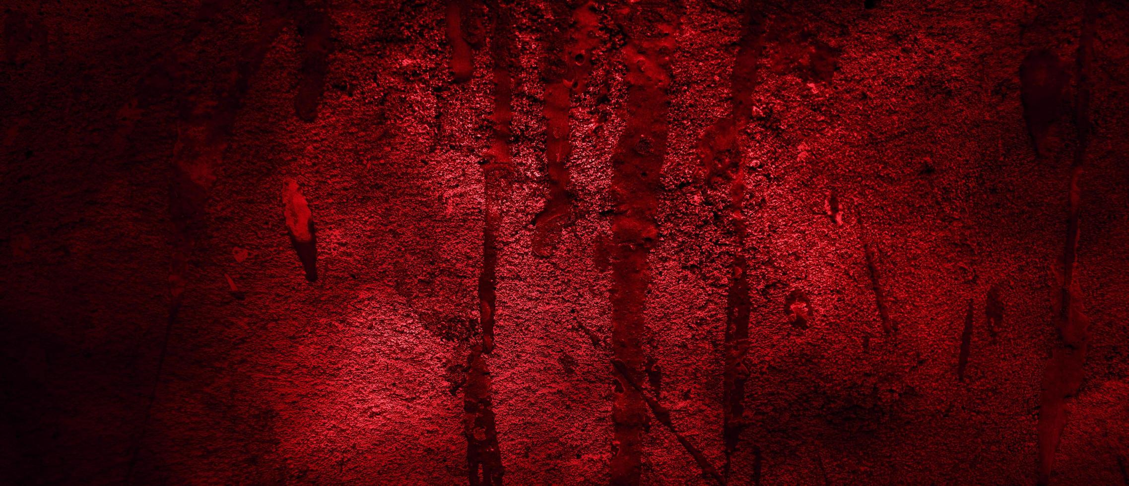 Scary Red and black horror background. Dark grunge red concrete photo