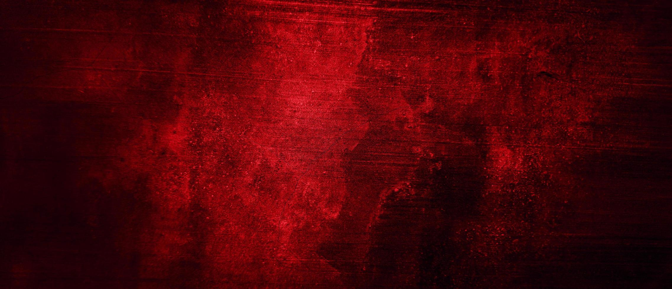 Fondo de terror rojo y negro aterrador. hormigón rojo oscuro grunge foto