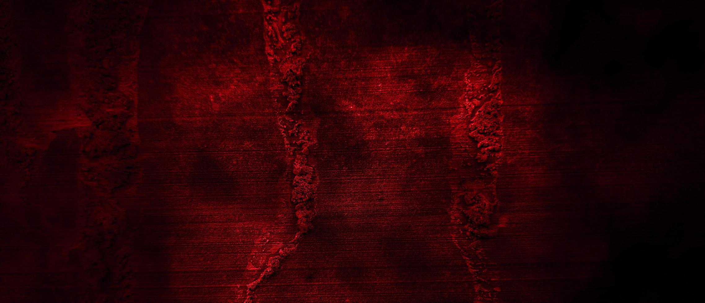 Scary Red and black horror background. Dark grunge red concrete photo