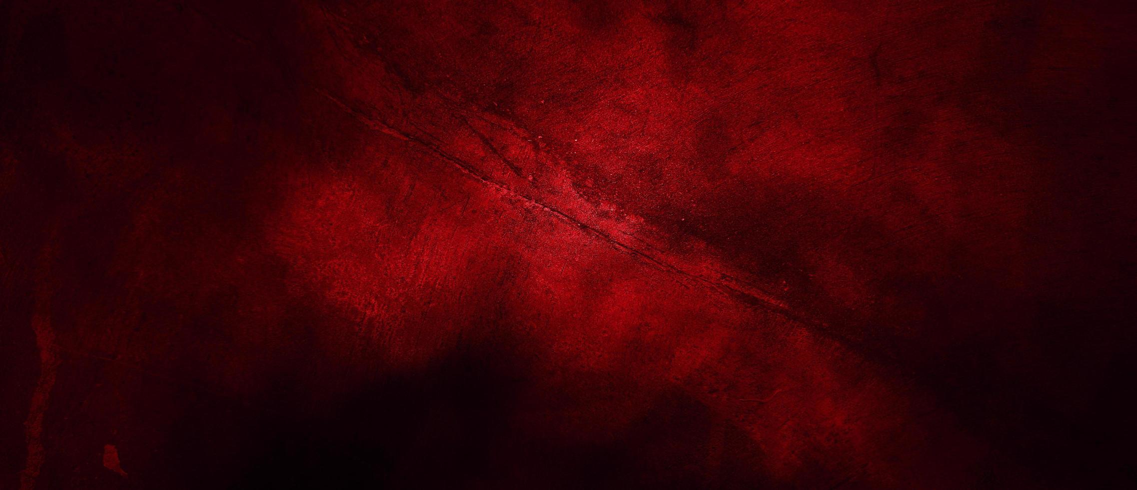 Scary Red and black horror background. Dark grunge red concrete photo