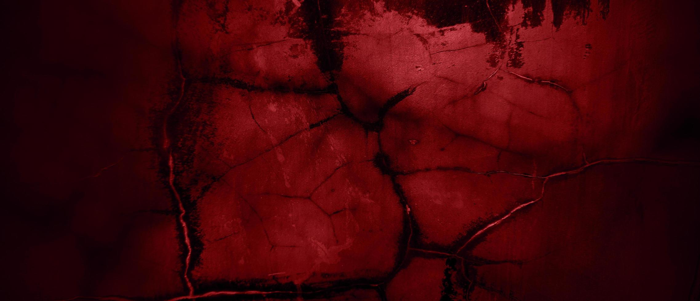 Scary Red and black horror background. Dark grunge red concrete photo