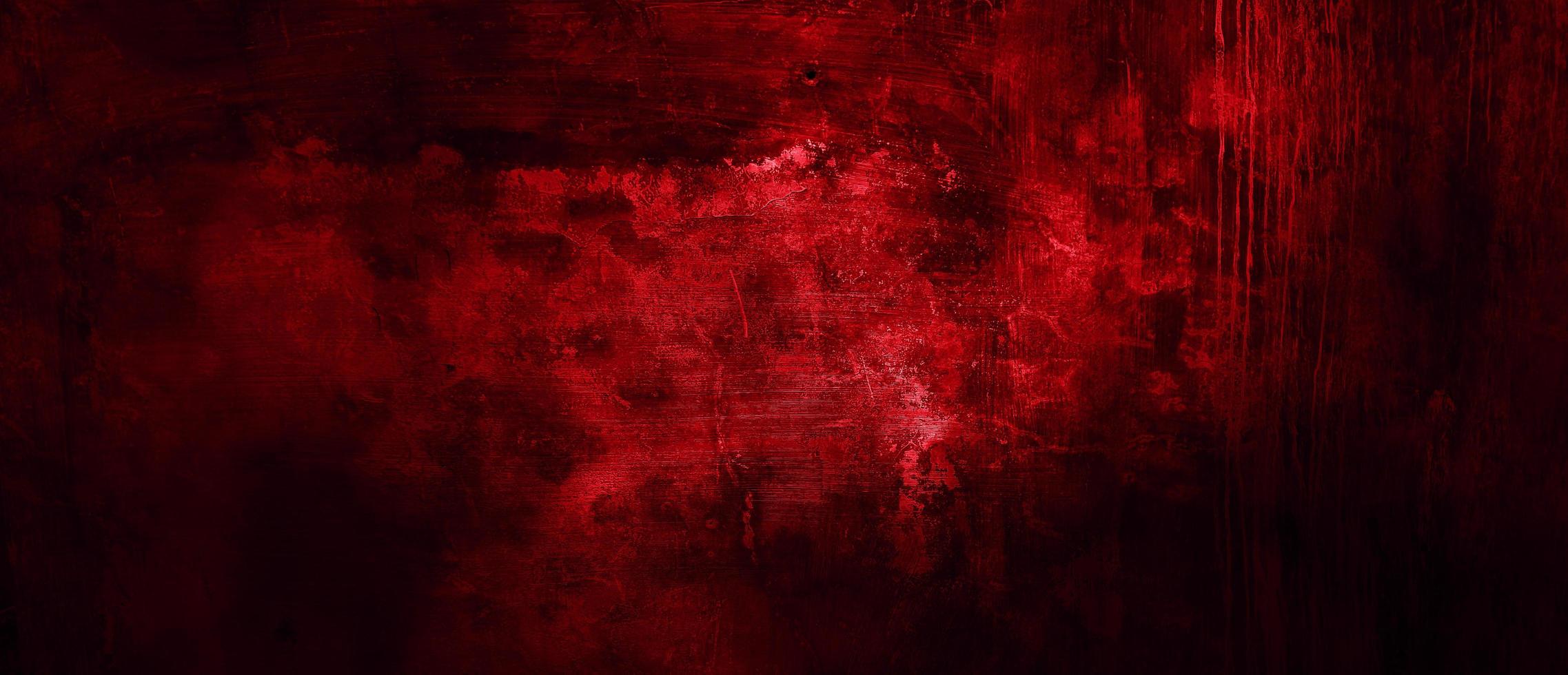 Scary Red and black horror background. Dark grunge red concrete photo