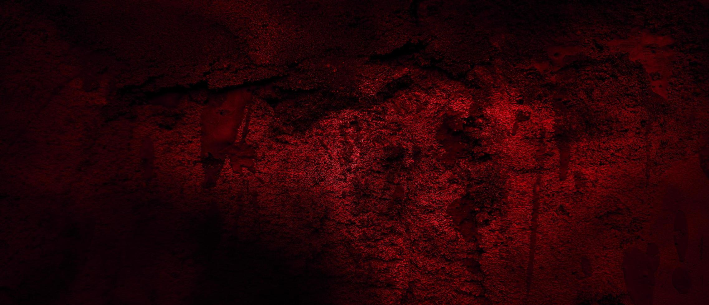Scary Red and black horror background. Dark grunge red concrete photo