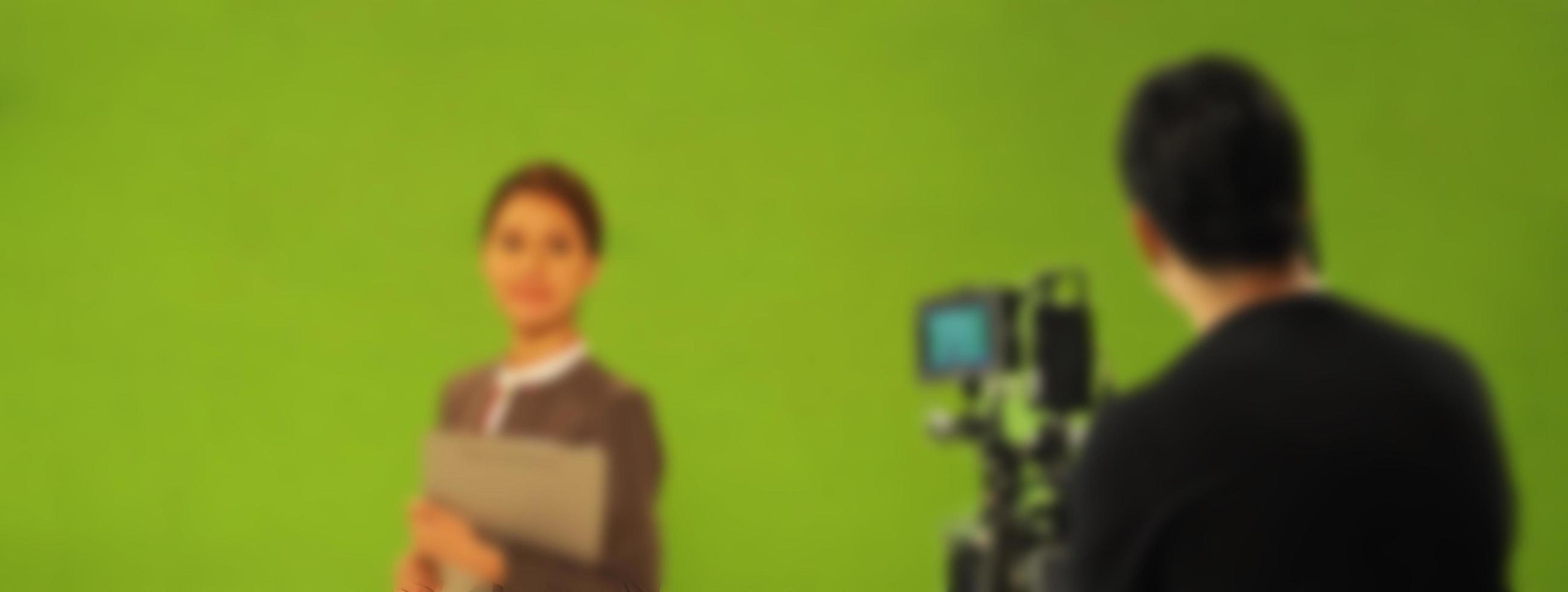 Blurry images of making TV commercial movie video photo