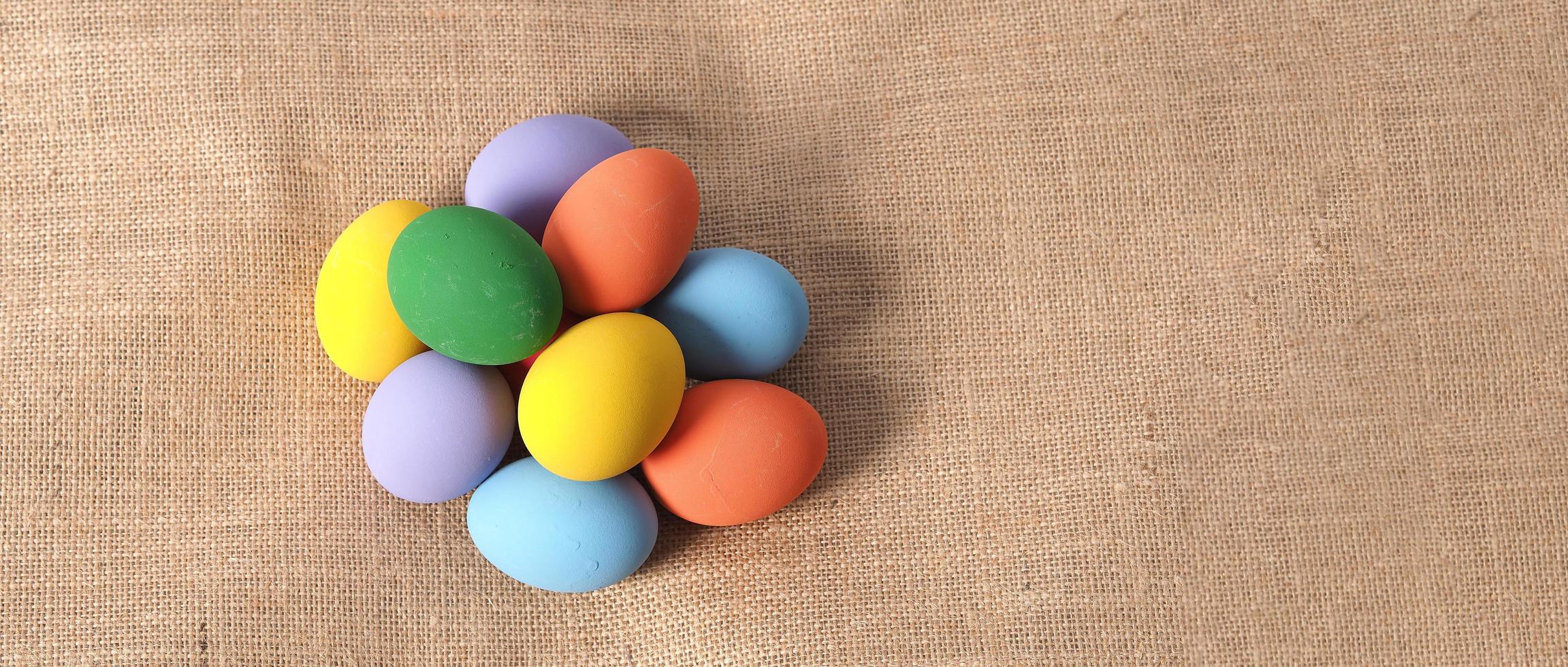 Easter eggs or color egg. Multi-colorful of easter eggs photo