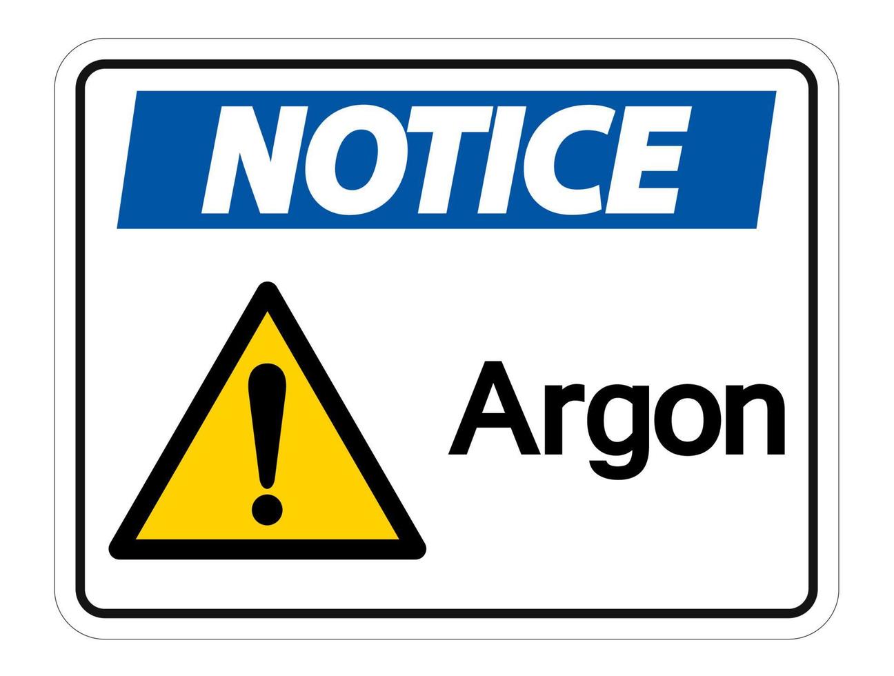 Notice Argon Symbol Sign vector