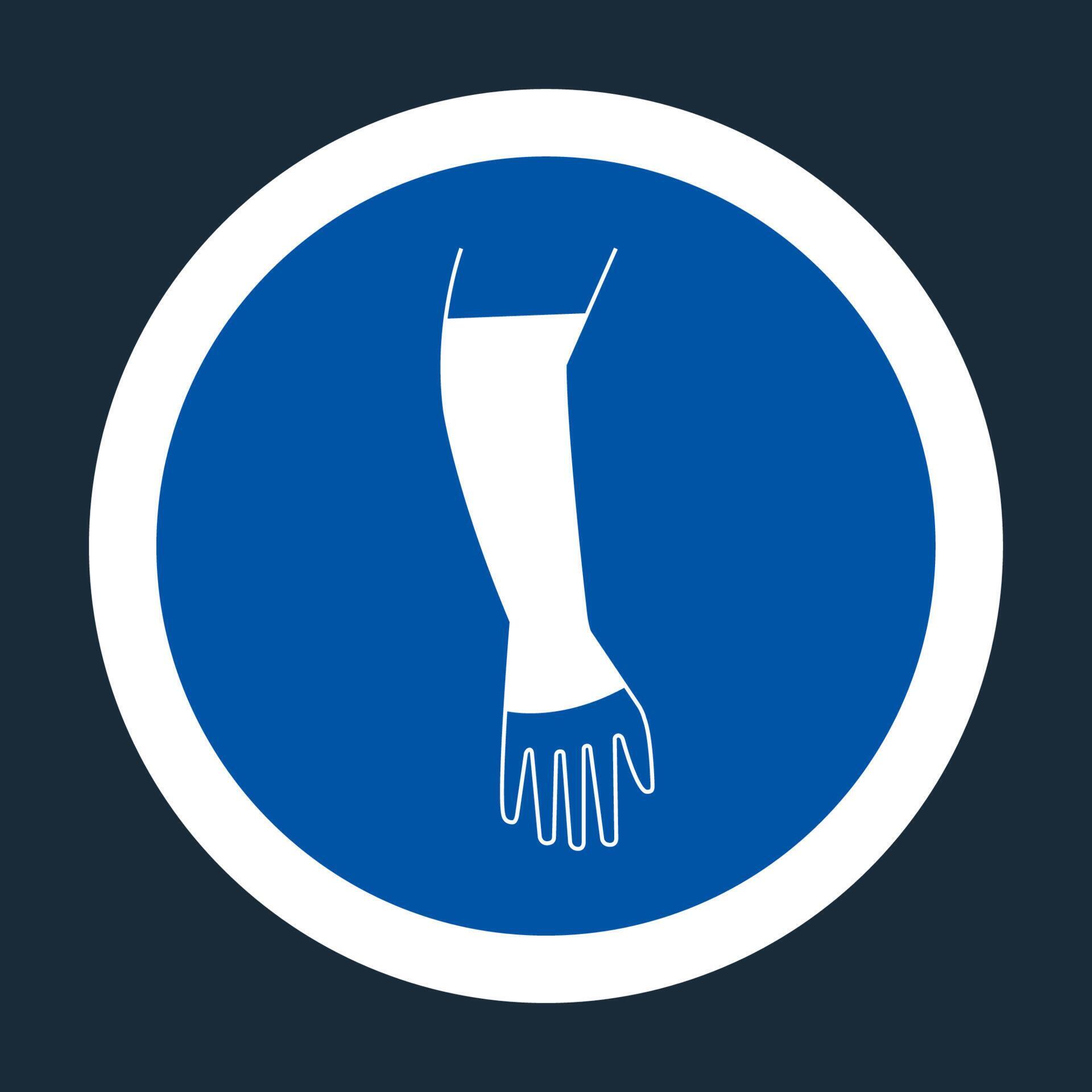 PPE Icon.Wear Tackle Hand Symbol On black Background 3714914 Vector Art