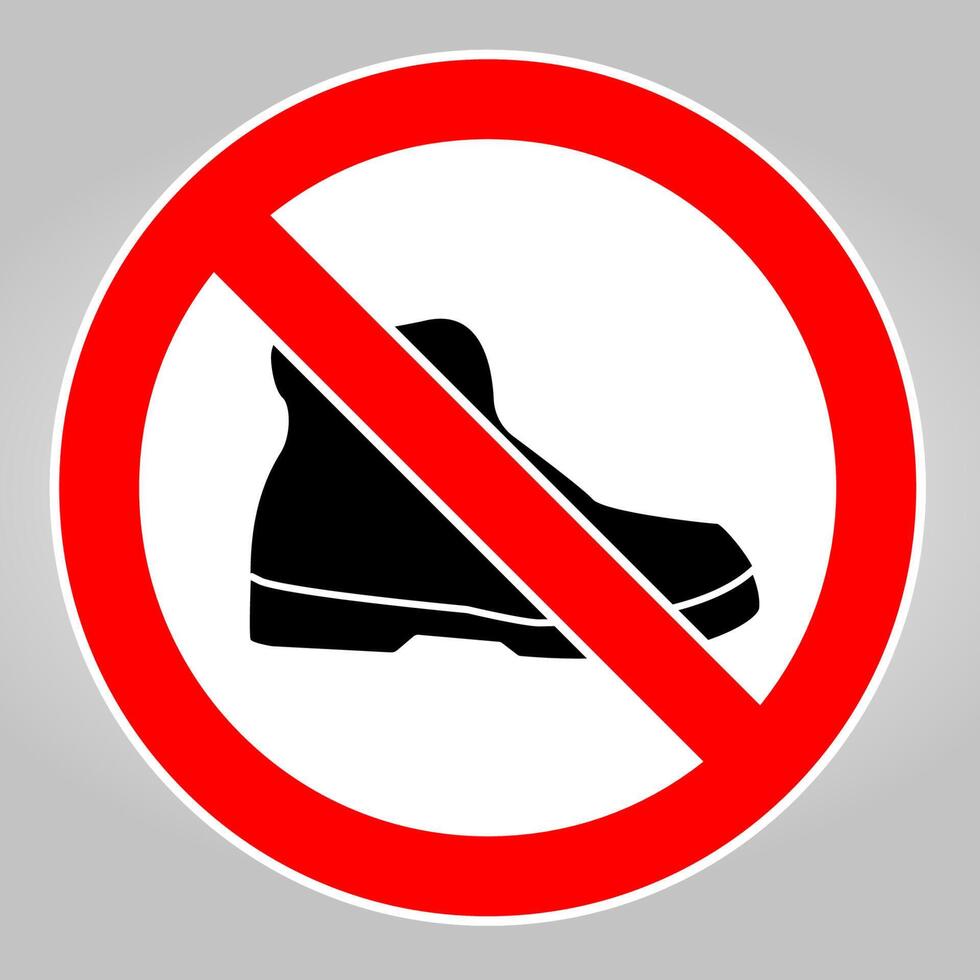 Please take off your outdoor shoes or do not enter with boots vector