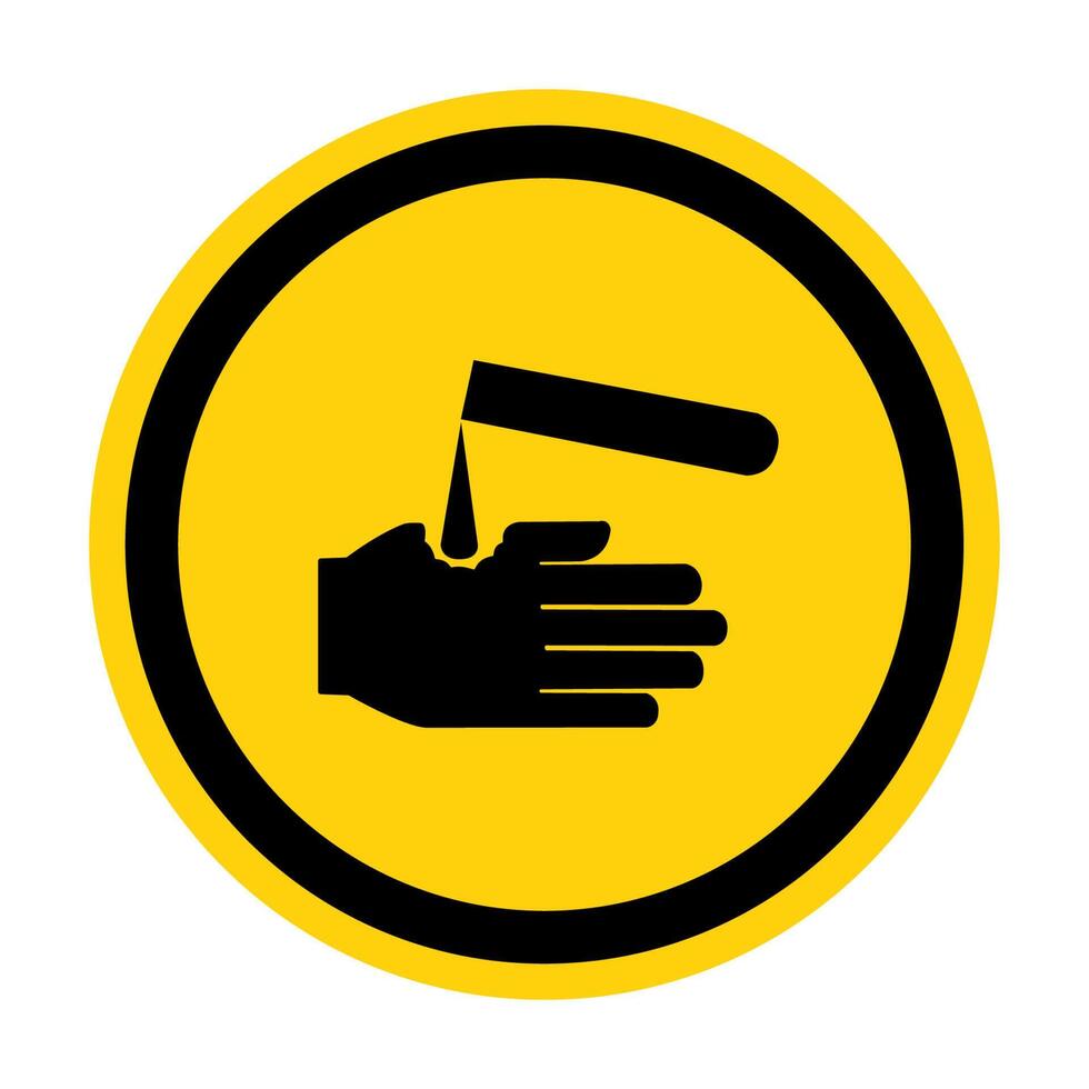 Beware Corrosives Symbol Isolate On White Background,Vector Illustration EPS.10 vector